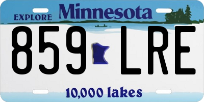 MN license plate 859LRE