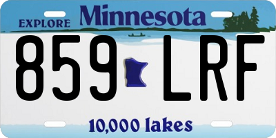 MN license plate 859LRF
