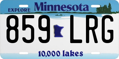 MN license plate 859LRG
