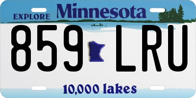 MN license plate 859LRU