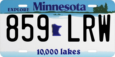 MN license plate 859LRW
