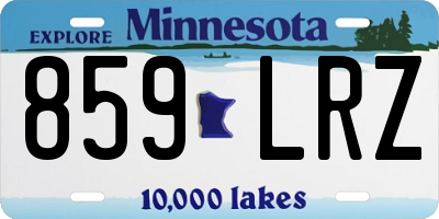 MN license plate 859LRZ