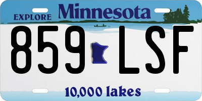 MN license plate 859LSF