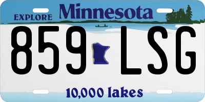 MN license plate 859LSG