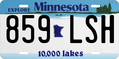 MN license plate 859LSH