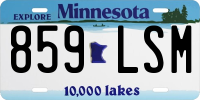 MN license plate 859LSM