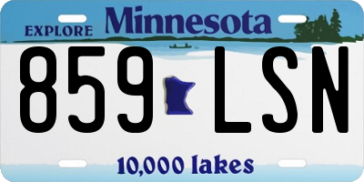 MN license plate 859LSN