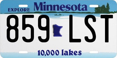 MN license plate 859LST