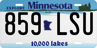 MN license plate 859LSU