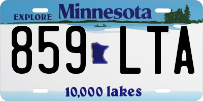 MN license plate 859LTA