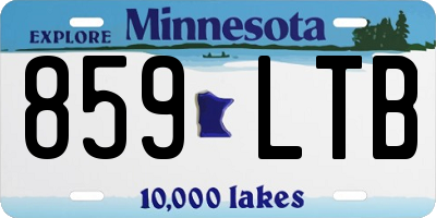 MN license plate 859LTB