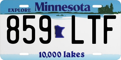 MN license plate 859LTF