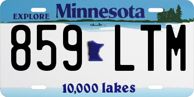 MN license plate 859LTM