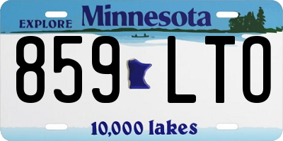 MN license plate 859LTO