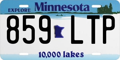 MN license plate 859LTP