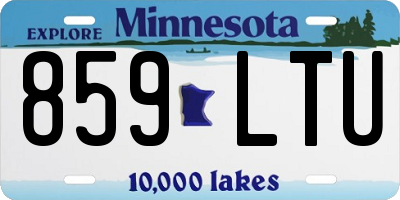MN license plate 859LTU
