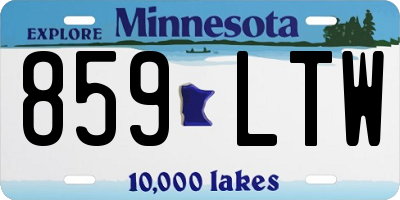 MN license plate 859LTW