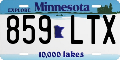 MN license plate 859LTX