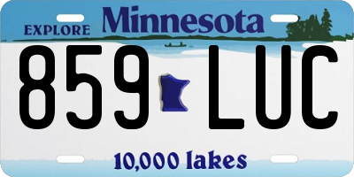 MN license plate 859LUC