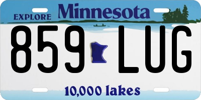MN license plate 859LUG
