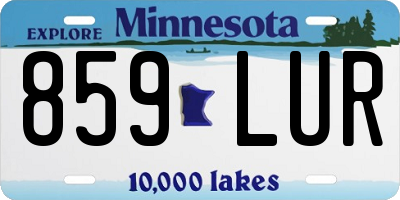 MN license plate 859LUR