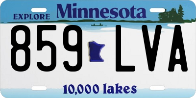 MN license plate 859LVA