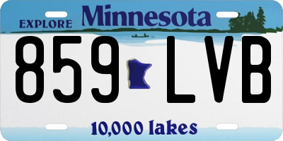 MN license plate 859LVB