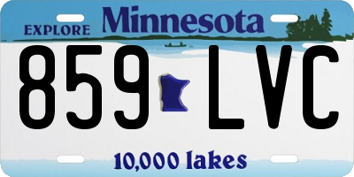 MN license plate 859LVC