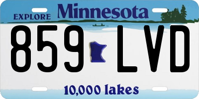 MN license plate 859LVD
