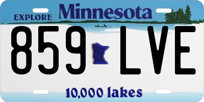 MN license plate 859LVE