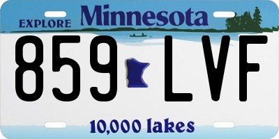 MN license plate 859LVF