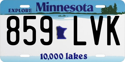MN license plate 859LVK
