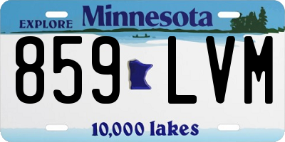 MN license plate 859LVM