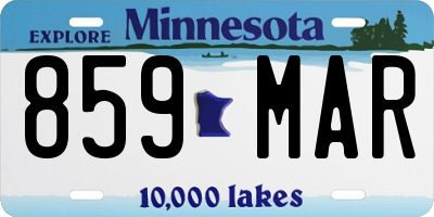 MN license plate 859MAR