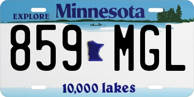 MN license plate 859MGL