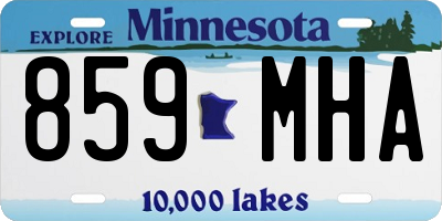 MN license plate 859MHA