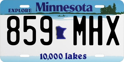 MN license plate 859MHX