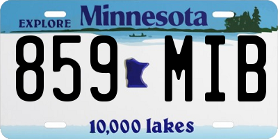 MN license plate 859MIB