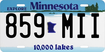 MN license plate 859MII