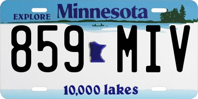 MN license plate 859MIV