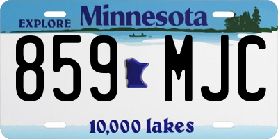 MN license plate 859MJC