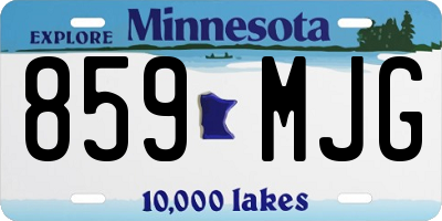 MN license plate 859MJG