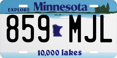MN license plate 859MJL