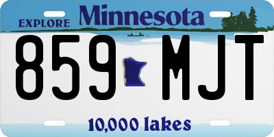 MN license plate 859MJT