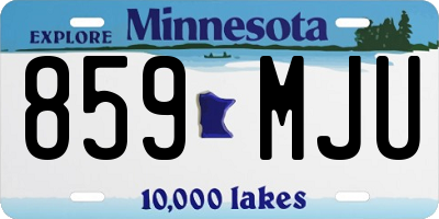 MN license plate 859MJU