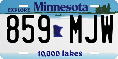 MN license plate 859MJW