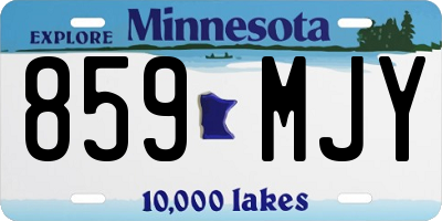 MN license plate 859MJY