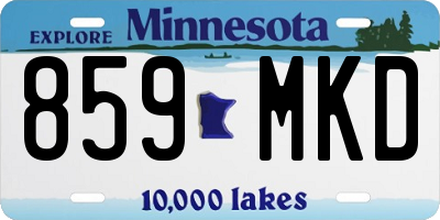 MN license plate 859MKD
