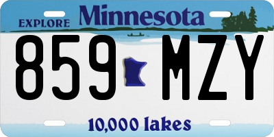 MN license plate 859MZY