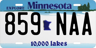 MN license plate 859NAA